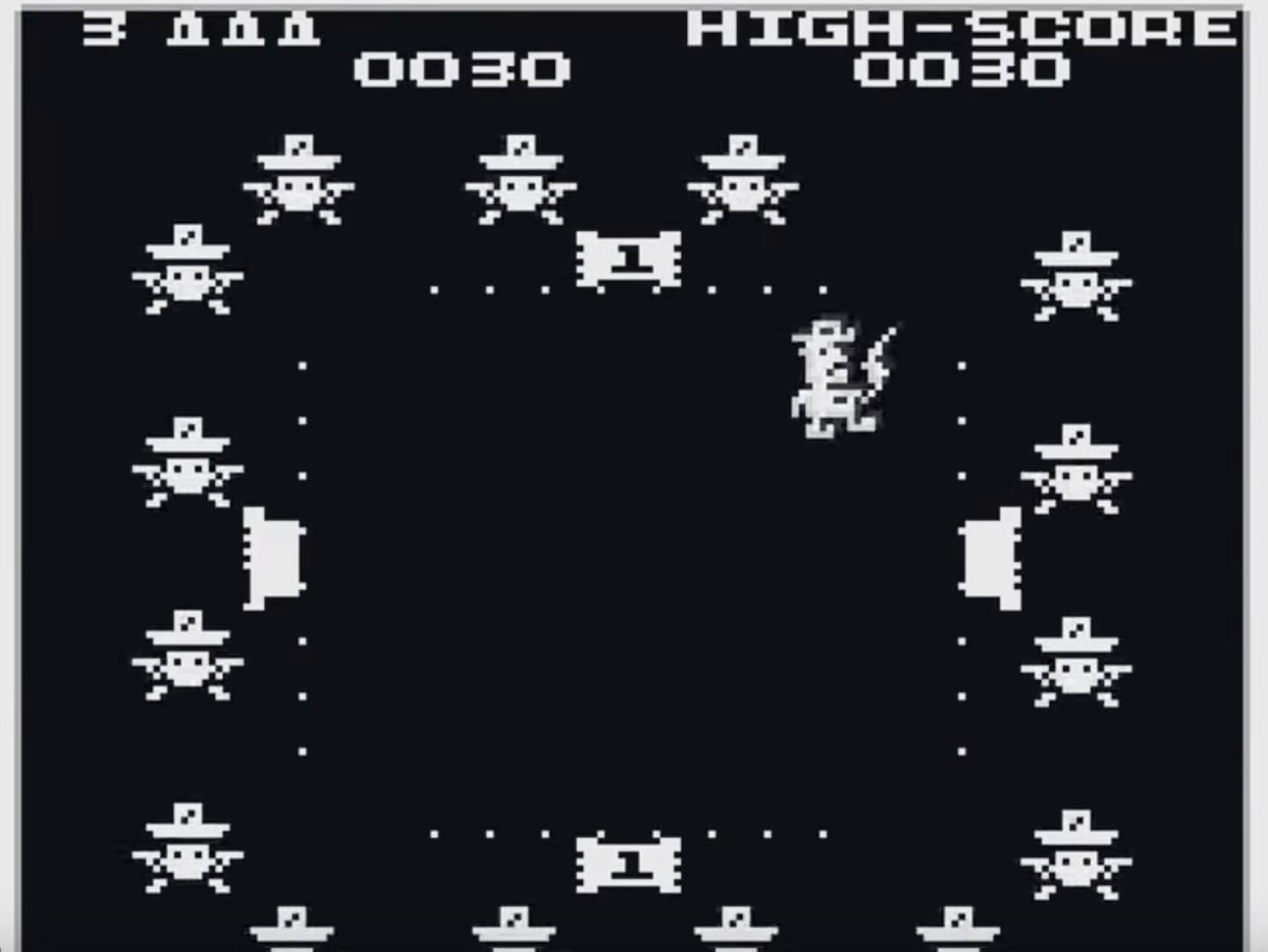 Sheriff arcade game from 1979, designed by Miyamoto.